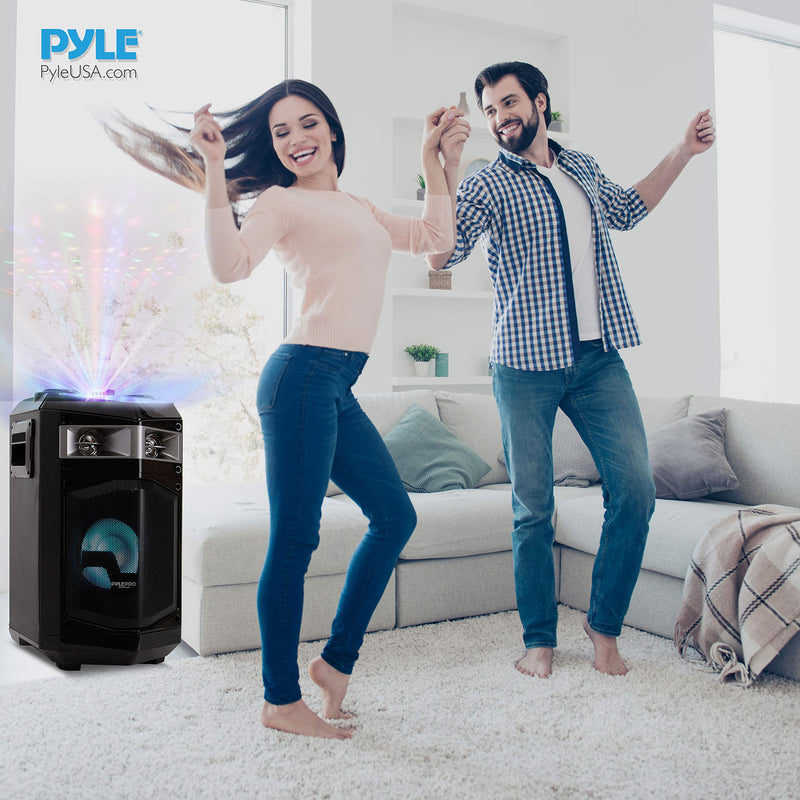 Pyle 500W Portable PA Speaker System with Bluetooth and Mic Black