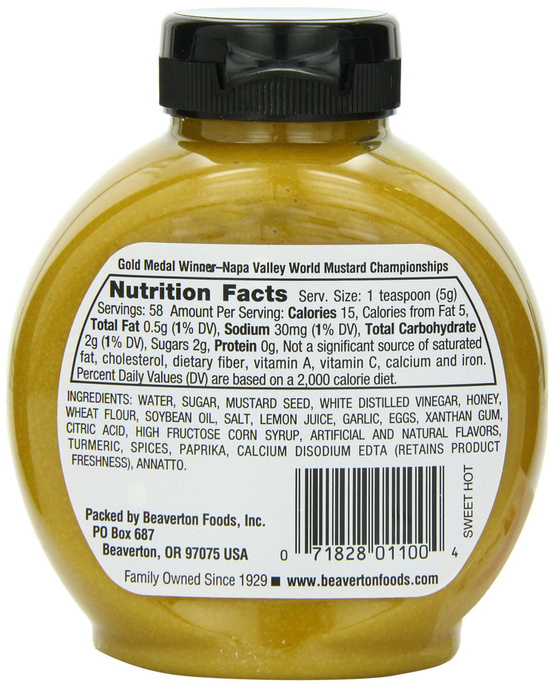 Inglehoffer Sweet Hot Mustard with Honey 10.25 oz Pack of 6