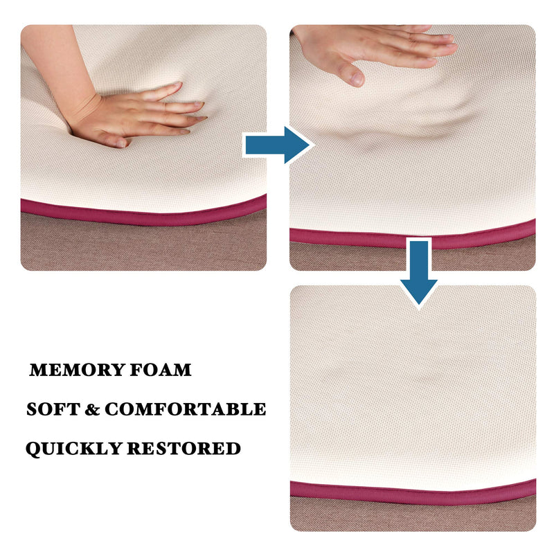 Navy Memory Foam Slip-Resistant Chair Cushion Pads 16x16