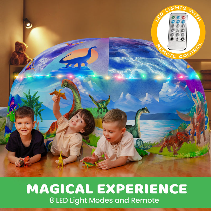 Inflatable Dino Aerodome Tent with LED Lighting - One Size