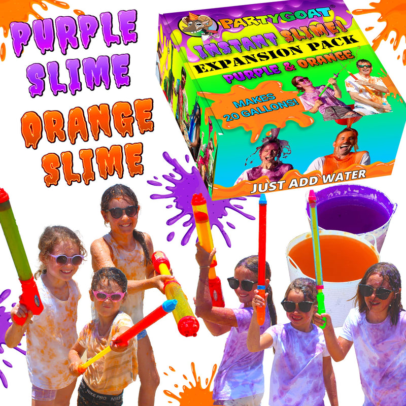 Instant Slime Powder Just add Water to Mix up Orange & Purple Slime