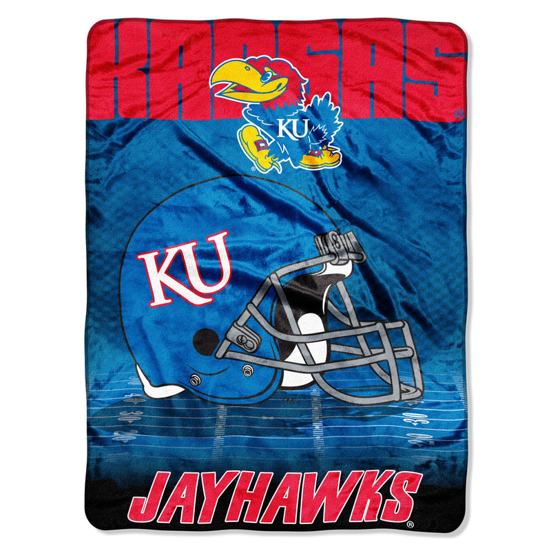 Kansas Jayhawks NCAA Micro Raschel Throw Blanket 60" x 80"