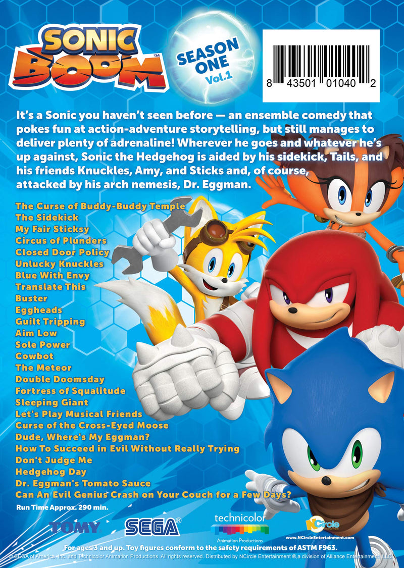 Sonic Boom Season 1 Volume 1 DVD Set with Sonic & Dr. Eggman Figures