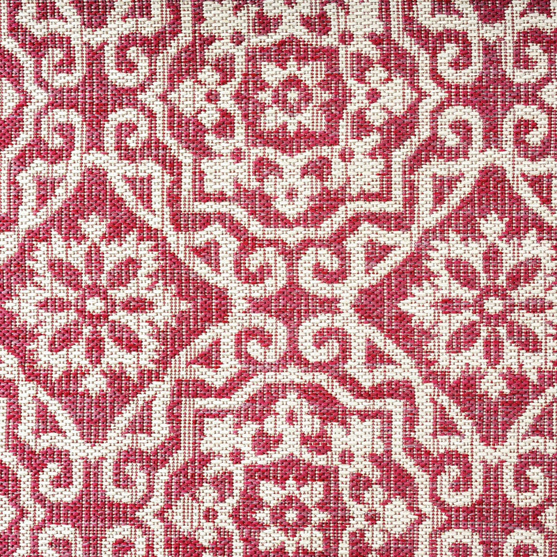 Nicole Miller Indoor Outdoor Geometric Area Rug Pink & Ivory 6 6x9 2