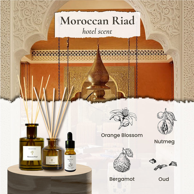 Pristine Moroccan Riad Inspired by Venetian Reed Diffuser Home Decor Fragrance