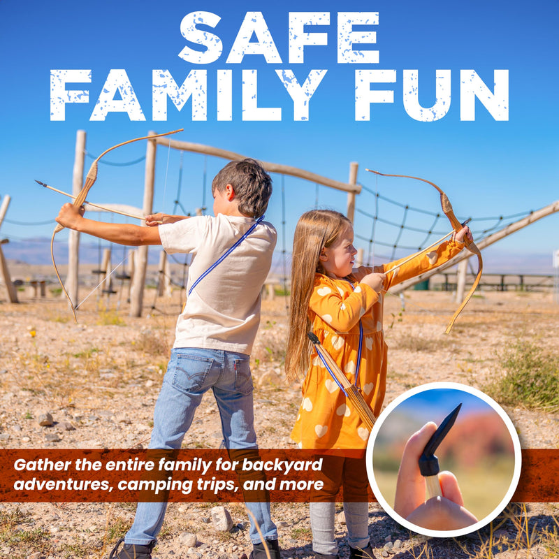Wooden Bow and Arrow Set for Kids with Quivers and Arrows