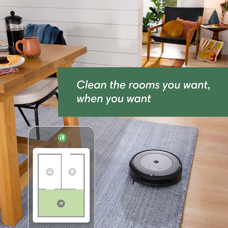 iRobot Roomba i3+ EVO (3550) Self-Emptying Robot Vacuum – Now Clean by Room with Smart Mapping, Empties Itself for Up to 60 Days, Works with Alexa, Ideal for Pet Hair, Carpets, Roomba i3+