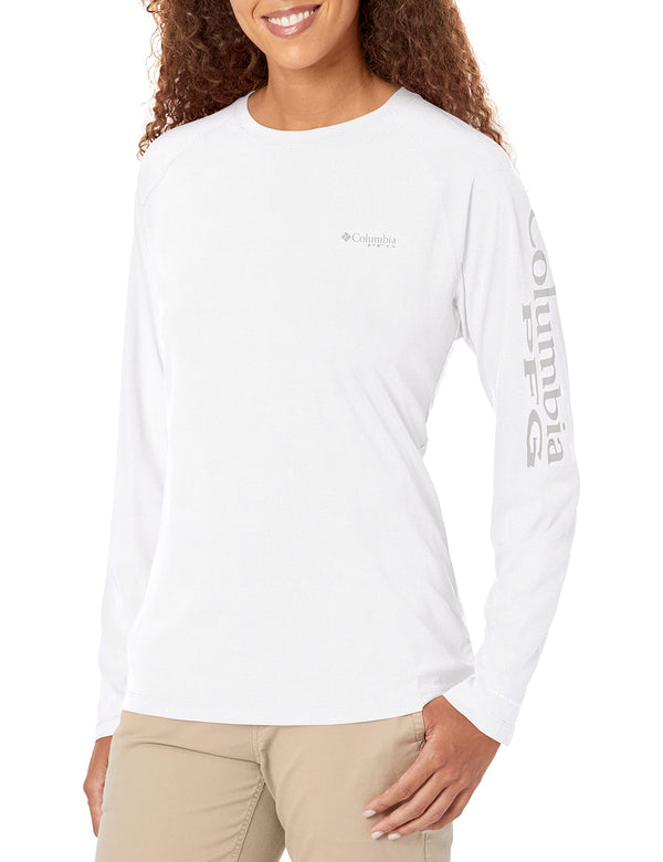 Columbia Women's Tidal Deflector Long Sleeve White Medium