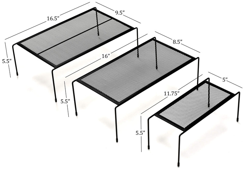 Masirs 5 Piece Kitchen Cabinet Organizer Set with Shelves and Baskets