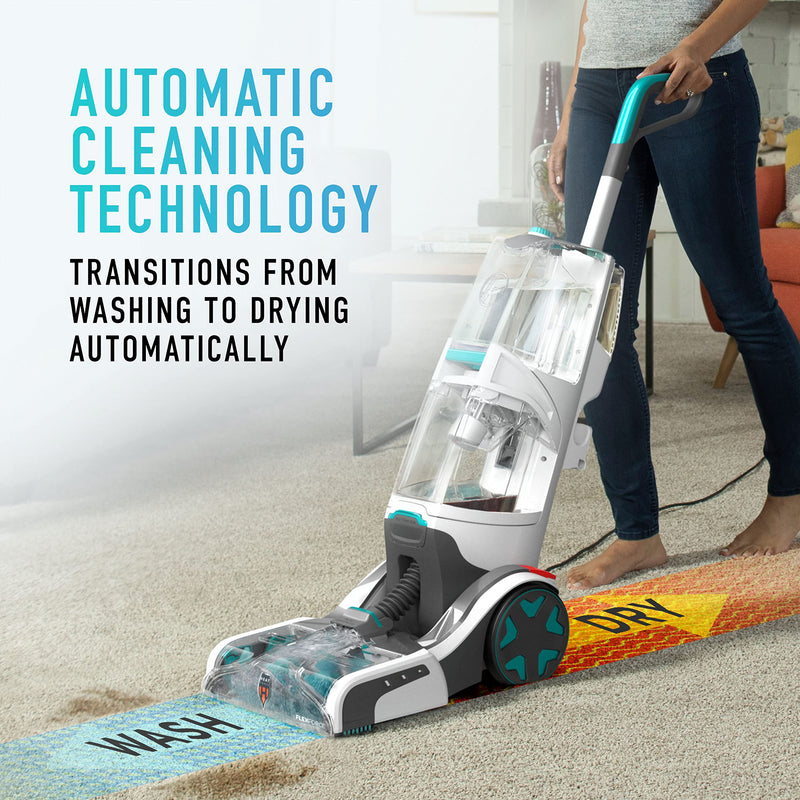 Hoover Smartwash Automatic Carpet Cleaner Turquoise Includes Storage Mat Fh52050