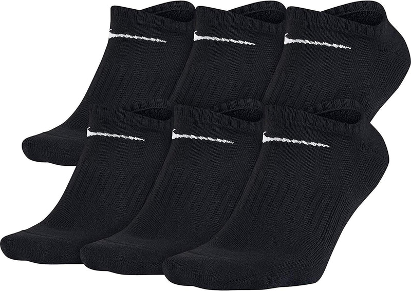 Nike No Show Performance Socks Black Small 8 to 12 Men