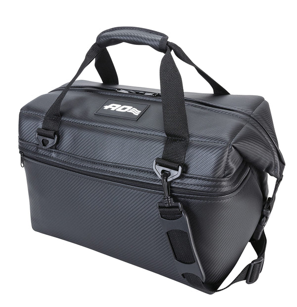 High-Density Insulated 24-Can Soft Cooler Bag, Black