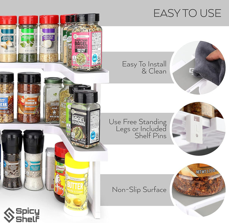 Organizing Craft Supplies in a Spinning Spice Rack
