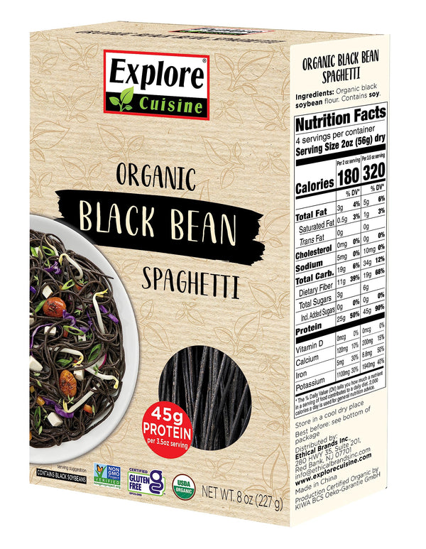 Organic Black Bean Spaghetti High Protein Gluten Free 8 Oz