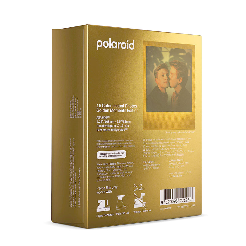 Polaroid I Type Color Film Golden Moments Edition Double Pack 16 Photos