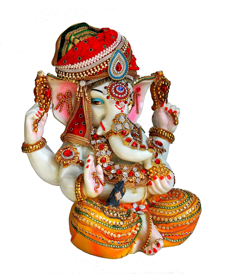 Esplanade Resin Ganesh Ganesha Ganpati Murti Idol Statue Sculpture 17 Inches