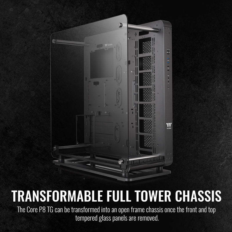 Thermaltake Core P8 E Atx Full Tower Case Tempered Glass Black Ca 1q2 00m1wn 00