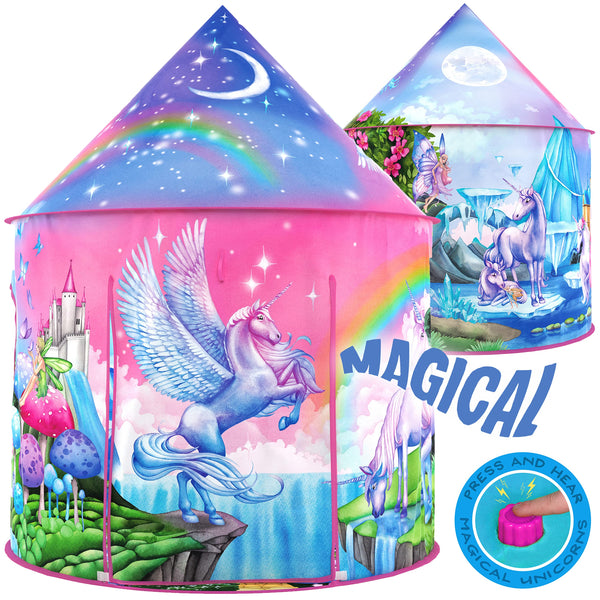 Unicorn Sparkle Pop-Up Play Tent with Magical Sounds for Kids