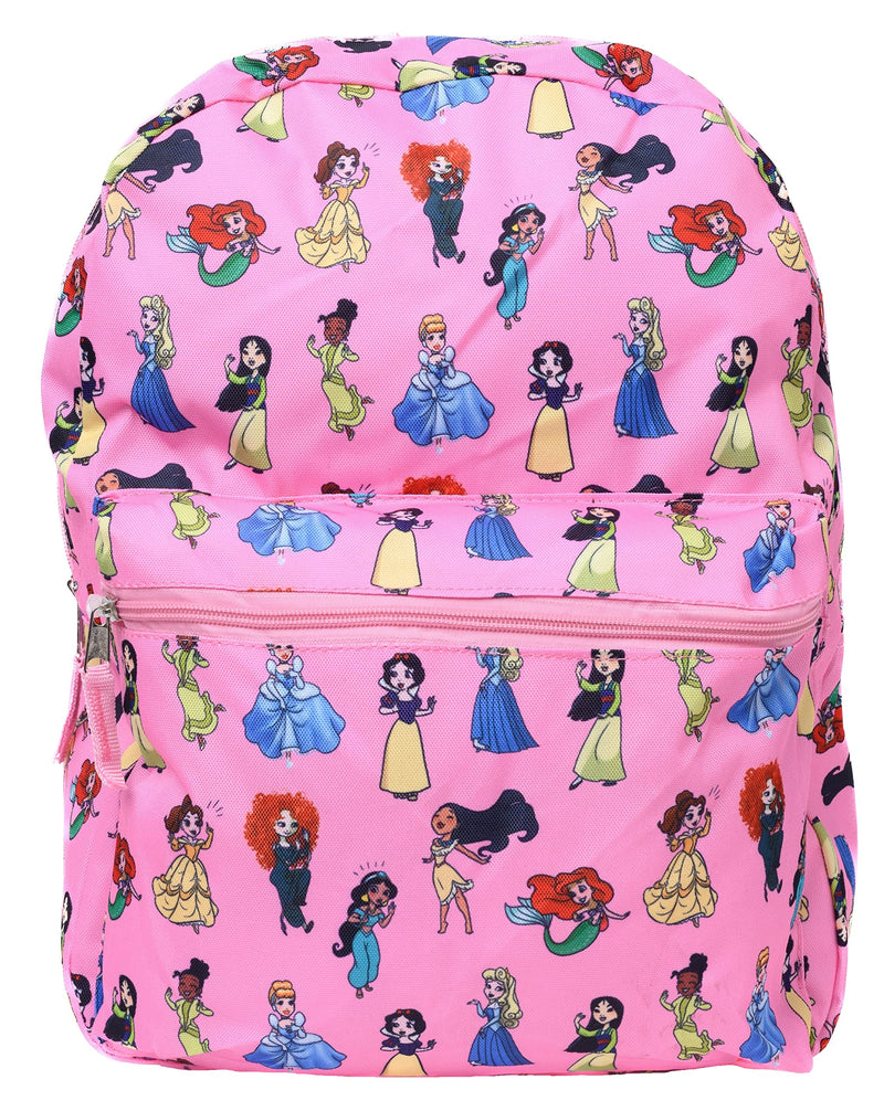 Disney Princess 16" Backpack Bag Belle Cinderella Tiana Jasmine Ariel Snow White