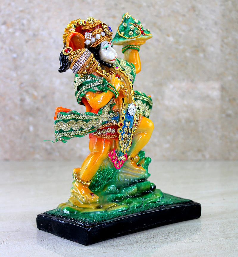 Esplanade Resin Hanuman Anjaneya Pavan Putra Idol Murti Statue 8.5 X 6.5 Inches