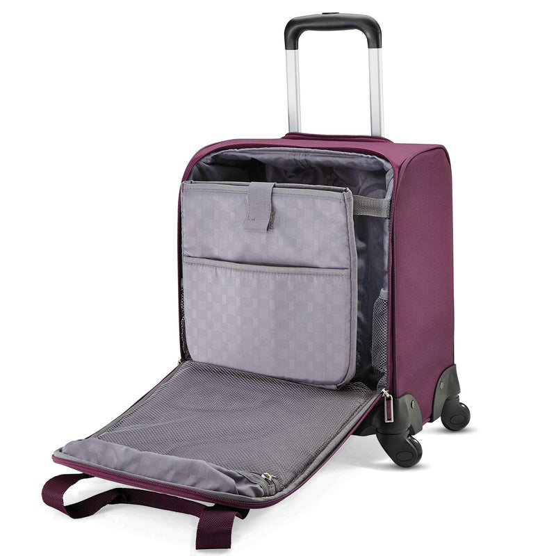 Underseat Purple Carry-On Spinner with USB by Samsonite