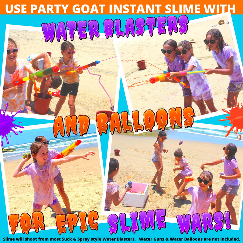 Instant Slime Powder Just add Water to Mix up Orange & Purple Slime