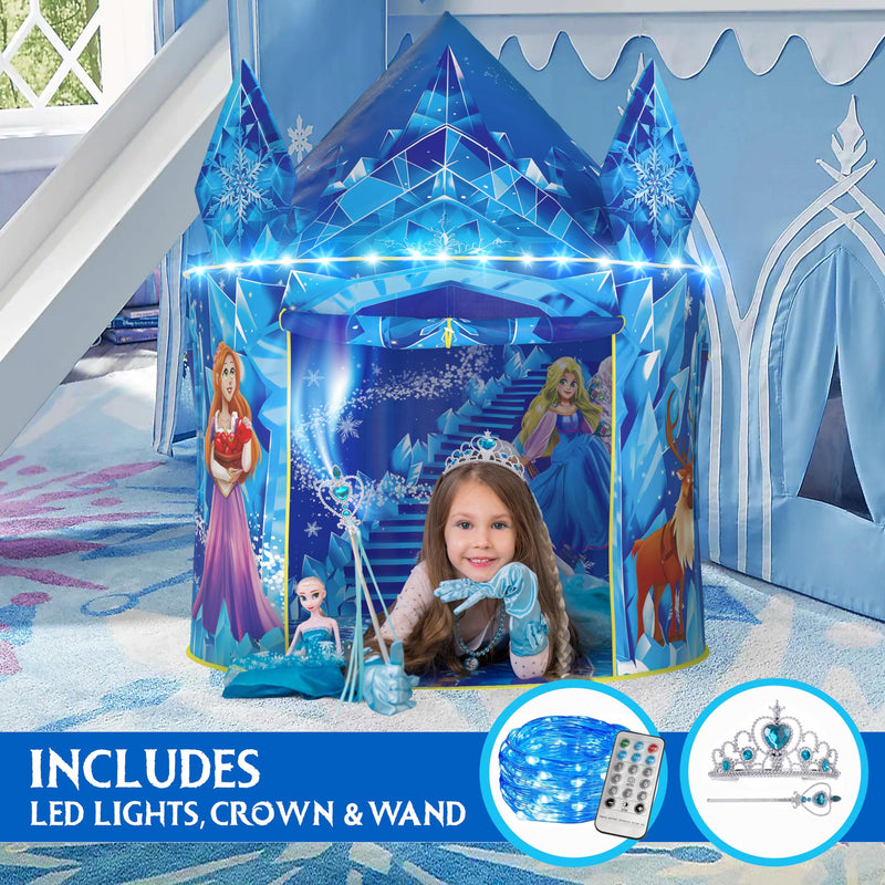 Frozen Princess Play Tent with LED Lights and Sound - Ages 3-7