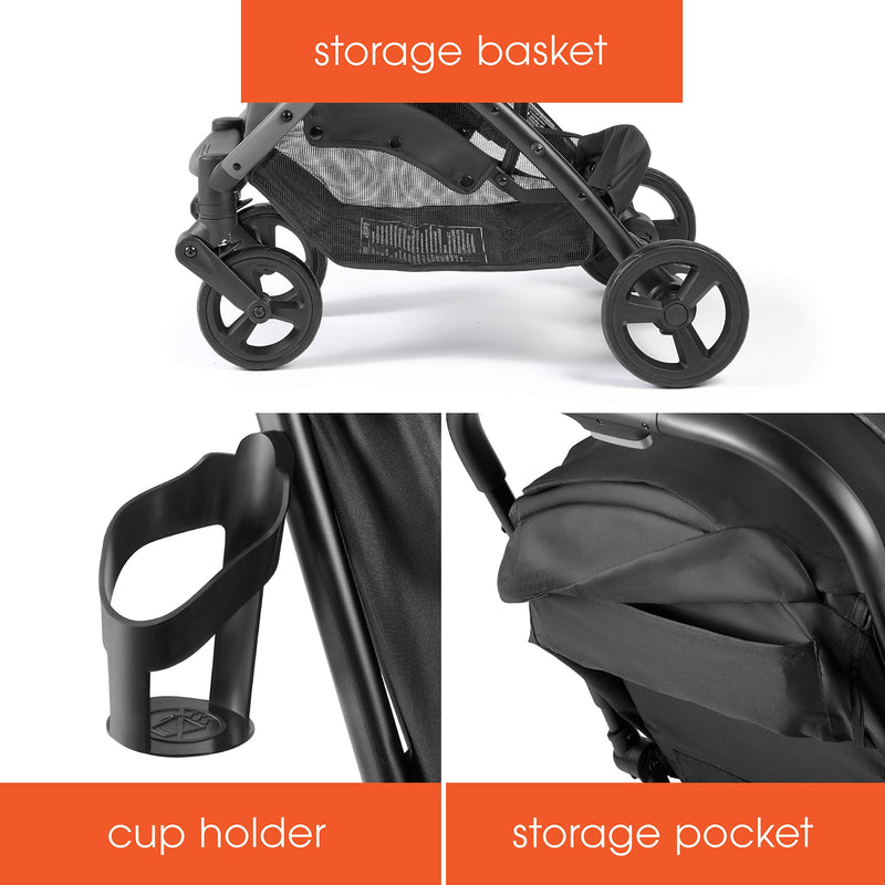 Summer Infant Lightweight 3Dpac CS Compact Stroller with Car Seat Adapter Black