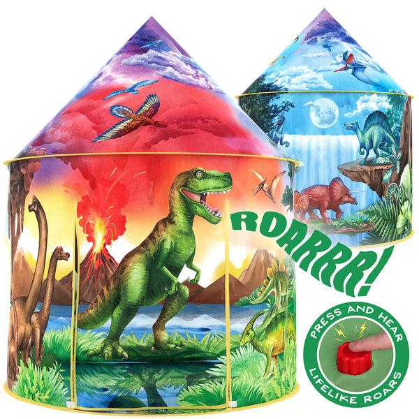 Dinosaur Play Tent with Roar Button for Indoor & Outdoor Adventures