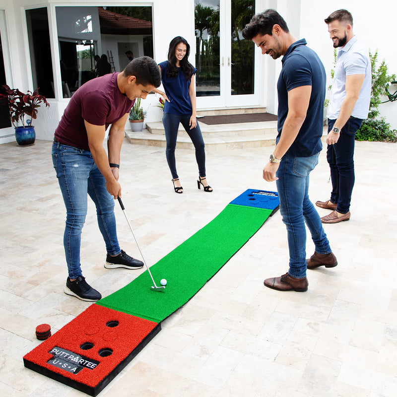 Golf Pong Indoor-Outdoor Putting Game Set with Travel Bag