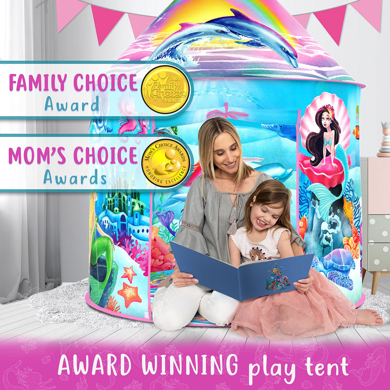 W&O Musical Mermaid Play Tent with Sounds for Kids