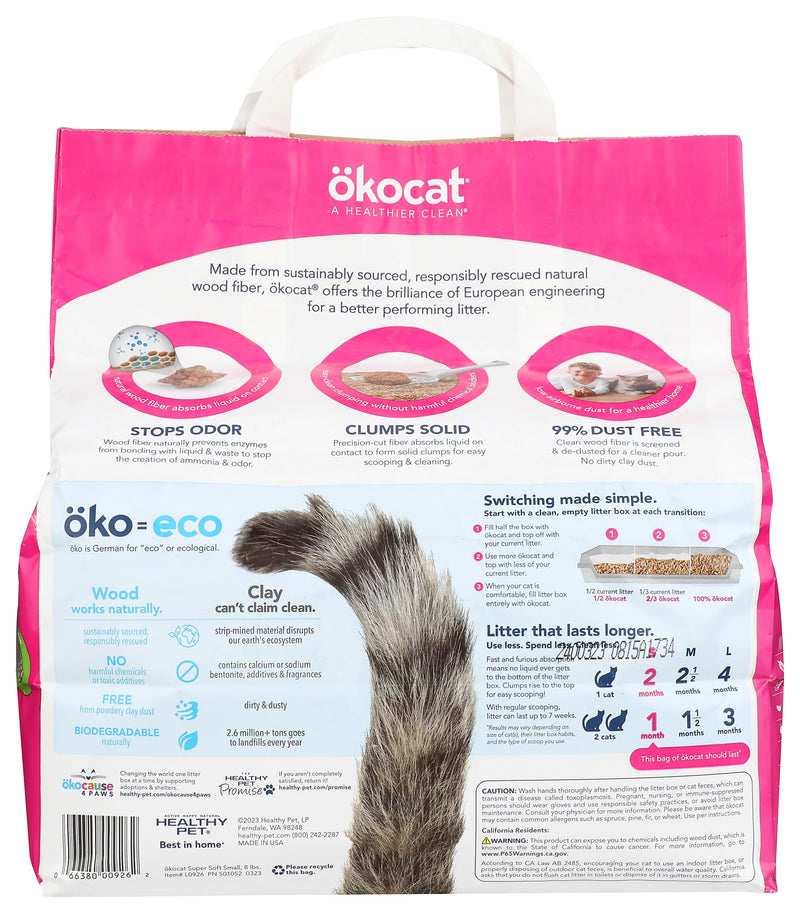 ÖKOCAT Super Soft Wood Cat Litter for Delicate Paws 128 oz