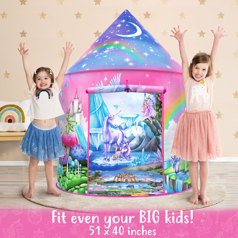 Unicorn Sparkle Pop-Up Play Tent with Magical Sounds for Kids