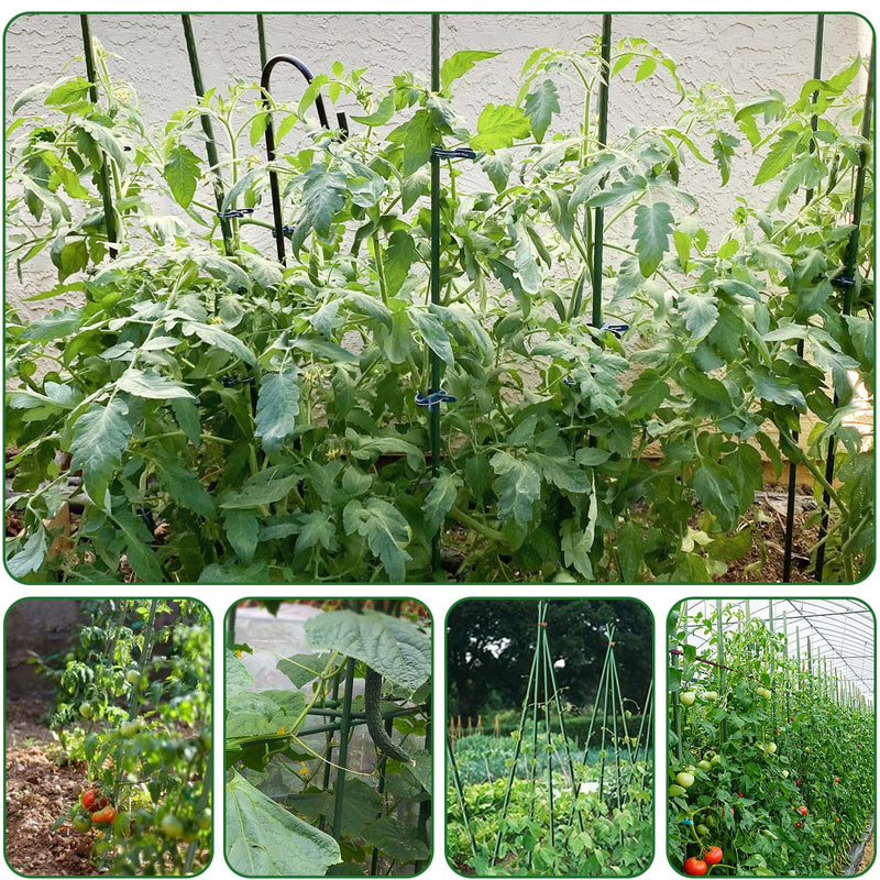 Green Steel Garden Stakes for Plants, 48 Inches Pack of 25