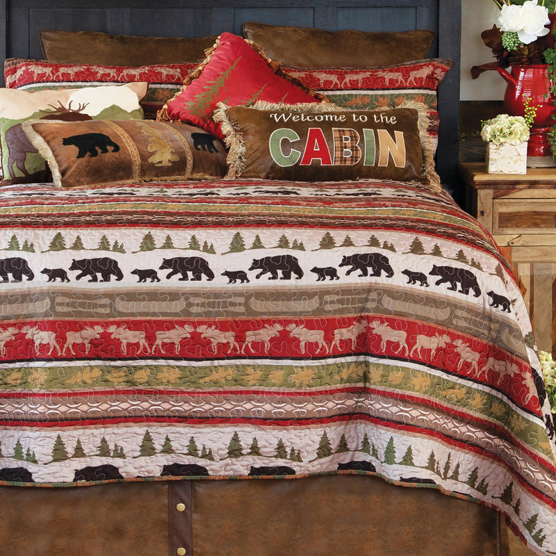 Twin Rustic Cabin Lodge Quilt Bedding Set