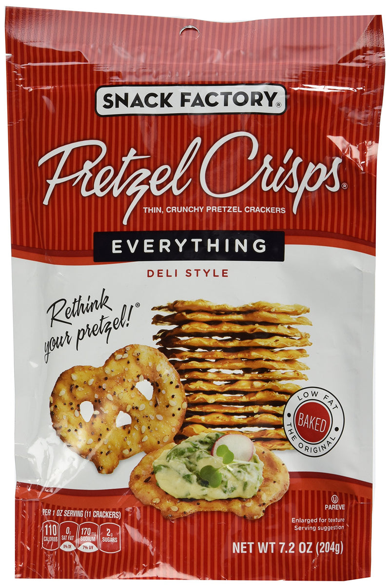 Snack Factory Pretzel Crisps Everything Pack of 6