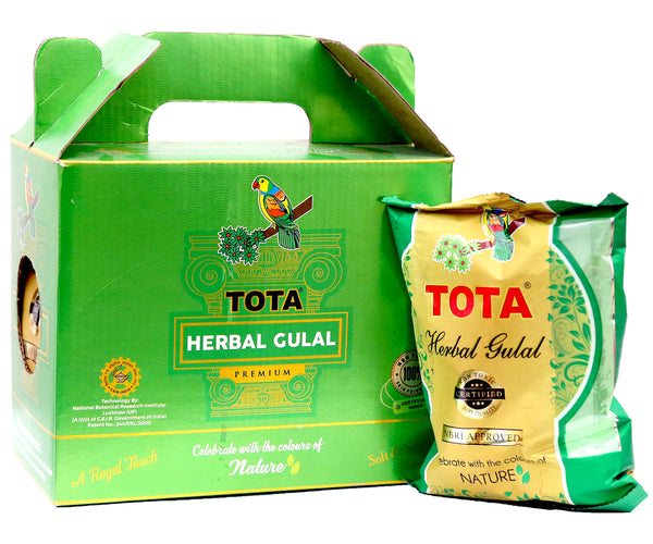 TOTA Herbal Holi Colour Giftbox Certified Non-Toxic Chemical Free Natural Colors – 500 gm |Pack of 5 Neon Color Holi Gulal - Pink, Orange, Green, Light Green, Light Pink