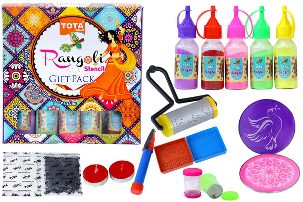 Tota Rangoli Kit for Floor Rangoli for Pooja Art and Craft for Kids Rangoli Kit