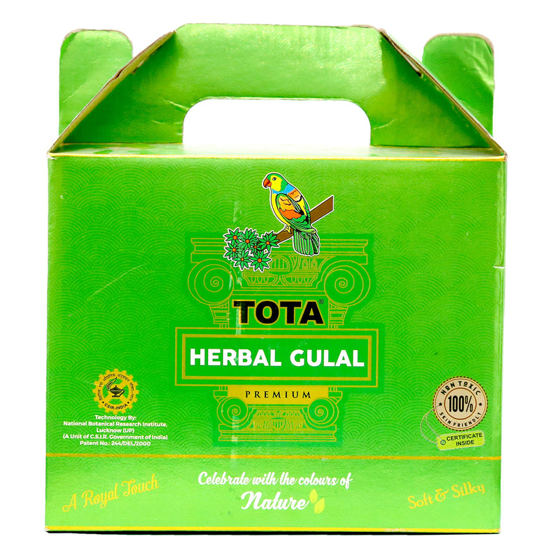 TOTA Herbal Holi Colour Giftbox Certified Non-Toxic Chemical Free Natural Colors – 500 gm |Pack of 5 Neon Color Holi Gulal - Pink, Orange, Green, Light Green, Light Pink