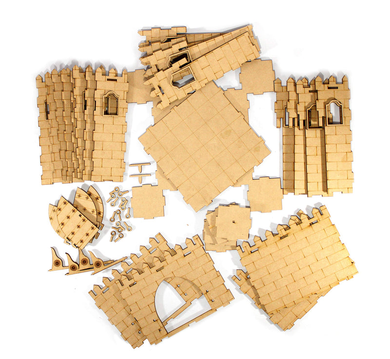 Stonkraft Wooden 3d Puzzle Castle Fort Mini House Construction Kit to Assemble