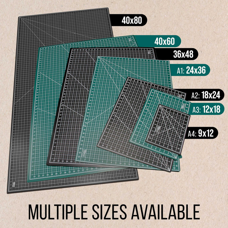 18x24 Inch Double-Sided Self-Healing Cutting Mat Pack - 2 Pack