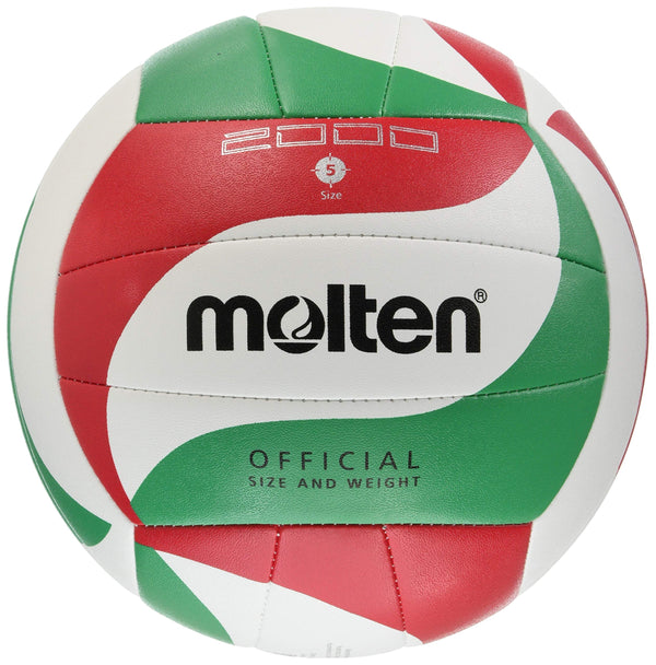 Molten Official Size Volleyball White/Green/Red - Size 5