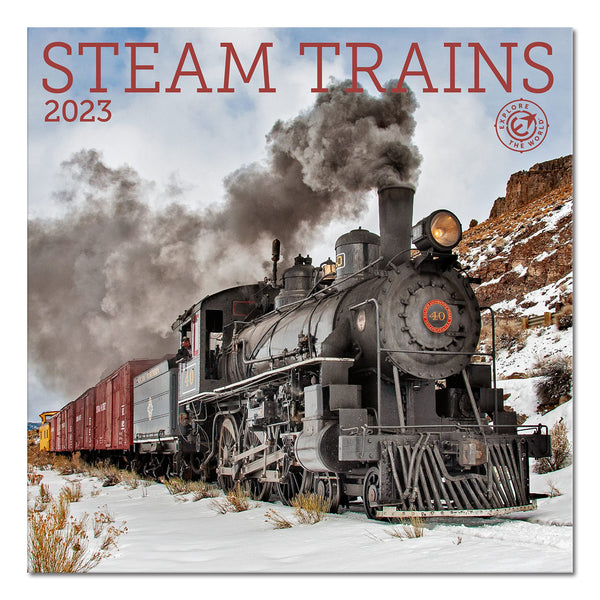 Steam Trains 2023 Wall Calendar - 12'' x 12'' Monthly Planner