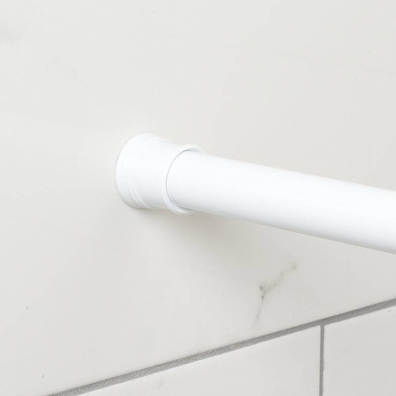 White Adjustable Tension Shower Curtain Rod 52-86 Inches