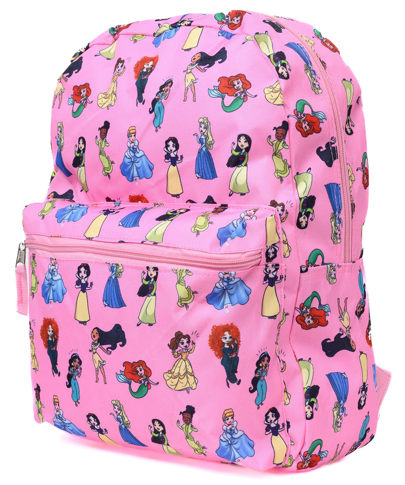 Disney Princess 16" Backpack Bag Belle Cinderella Tiana Jasmine Ariel Snow White