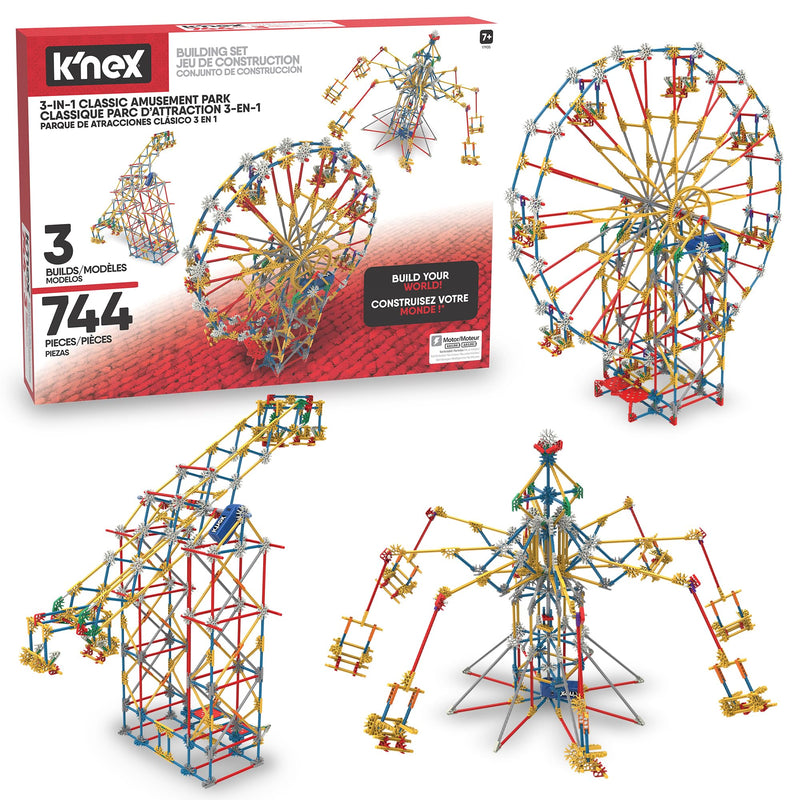 STEM Amusement Park Building Set - 744 Pieces & Motorized