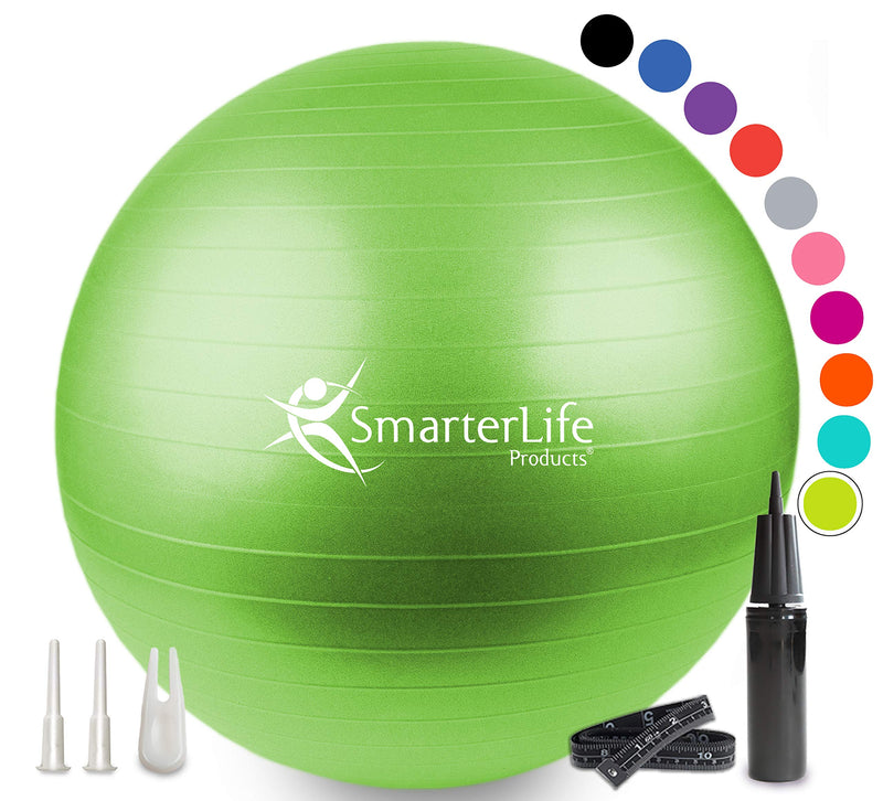 SmarterLife Workout Exercise Ball for Fitness Yoga Balance Stability or Birthing