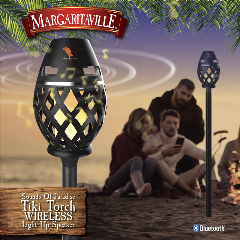 Margaritaville Tiki Torch Waterproof Bluetooth Speaker Portable Party Speaker