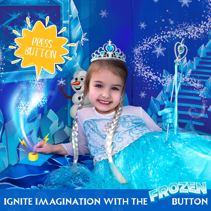 Frozen Princess Play Tent with LED Lights and Sound - Ages 3-7