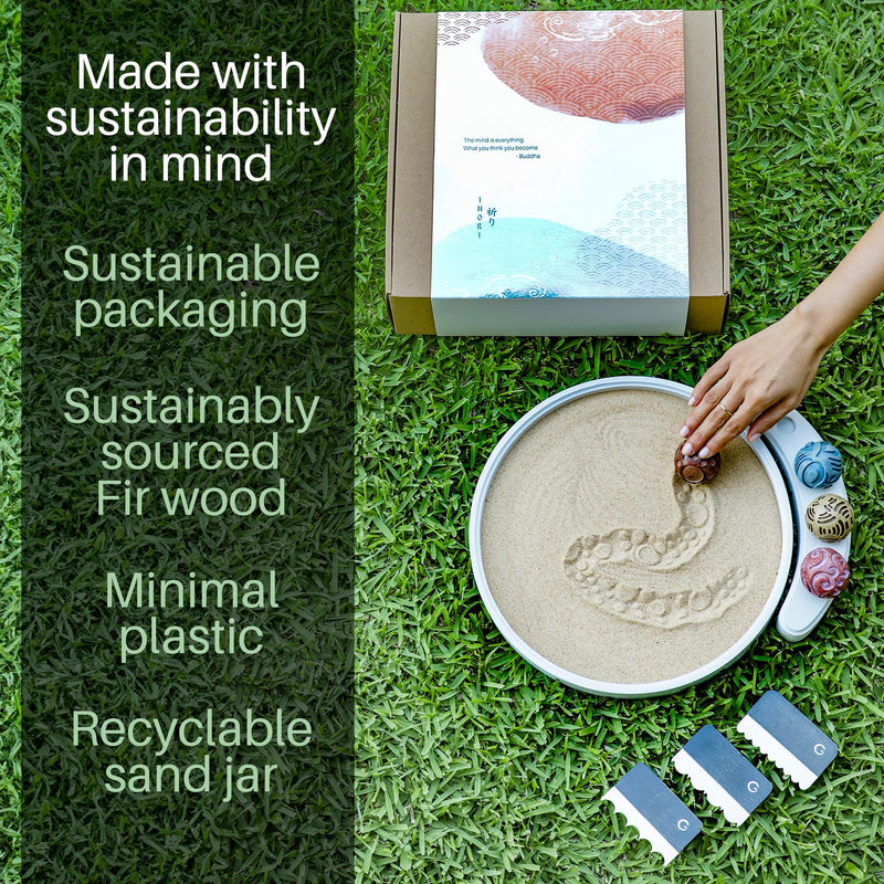 Enso Japanese Zen Garden Kit Meditation Therapy Set